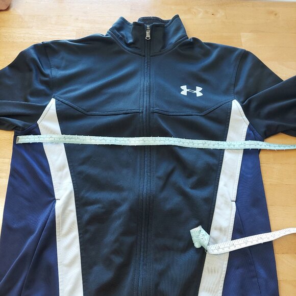 Under Armour Full Zip jacket with elastic waist and cuffs Navy/Black Men… - Picture 12 of 13